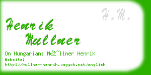henrik mullner business card